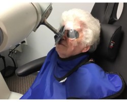 Patient being treated with SRT-100 Vision